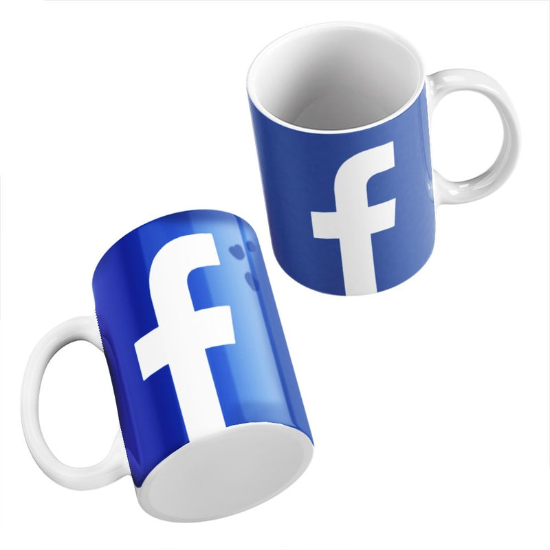 Ceramic Mug with Facebook Background – For Those Who Live in the Digital World!