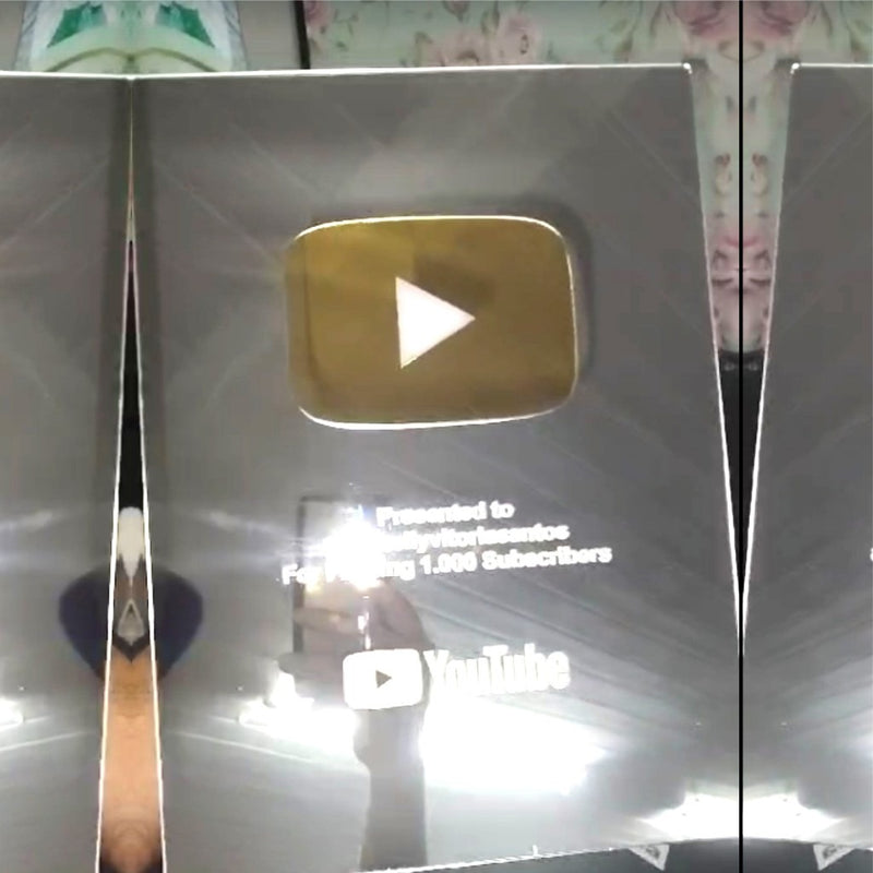 Placa Comemorativa YouTube Personalizada – Edição Premium